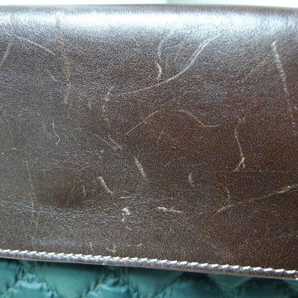 Lands' End leather trimmed quilted crossbody bag - Picture 9 of 9